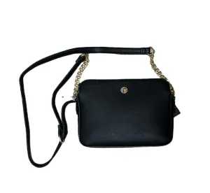 La Diva Bags Black Small Shoulder Bag Metal Chain