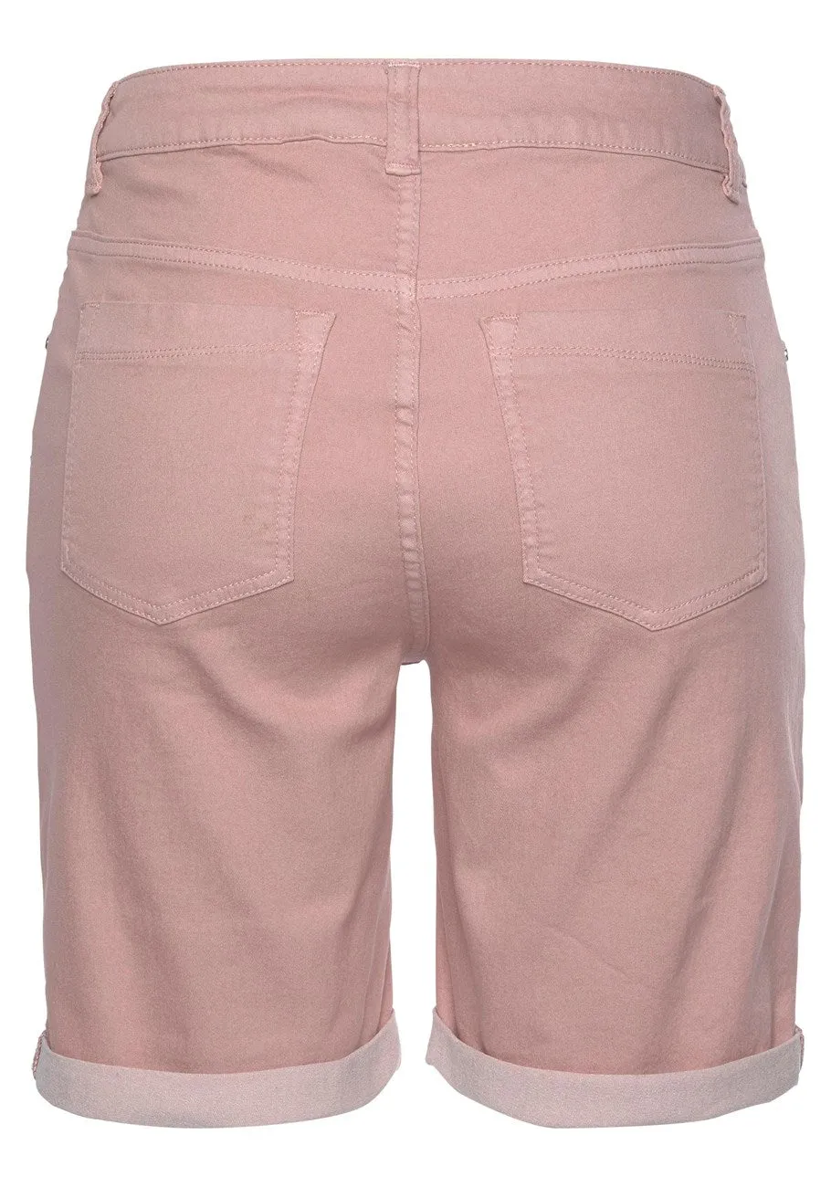 LASCANA Women's Button Up Bermuda Shorts