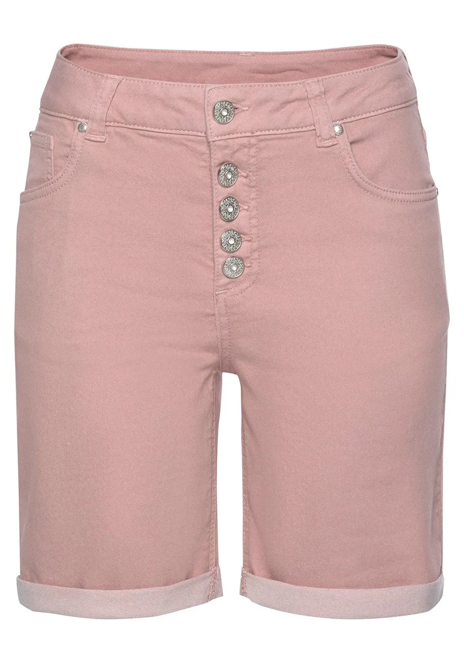 LASCANA Women's Button Up Bermuda Shorts