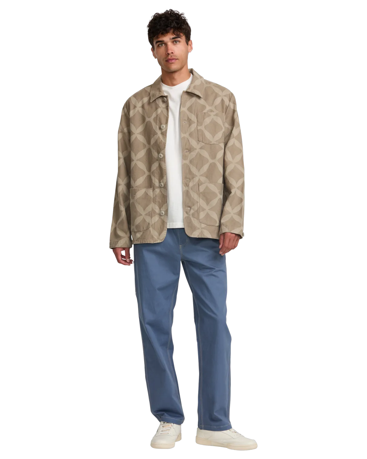 Lauryn Alvarez Ornament Chore Jacket in Sand Brown