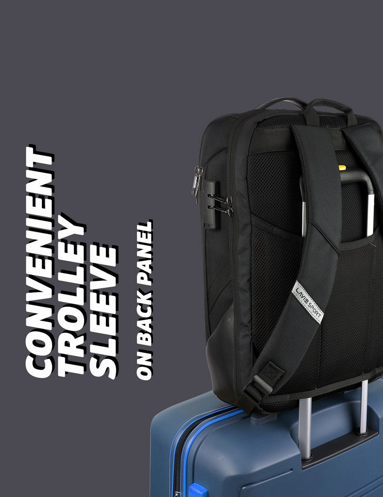 Lavie Sport Emperor 24L Anti-theft Laptop Backpack For Boys & Girls in Black and Red Colour