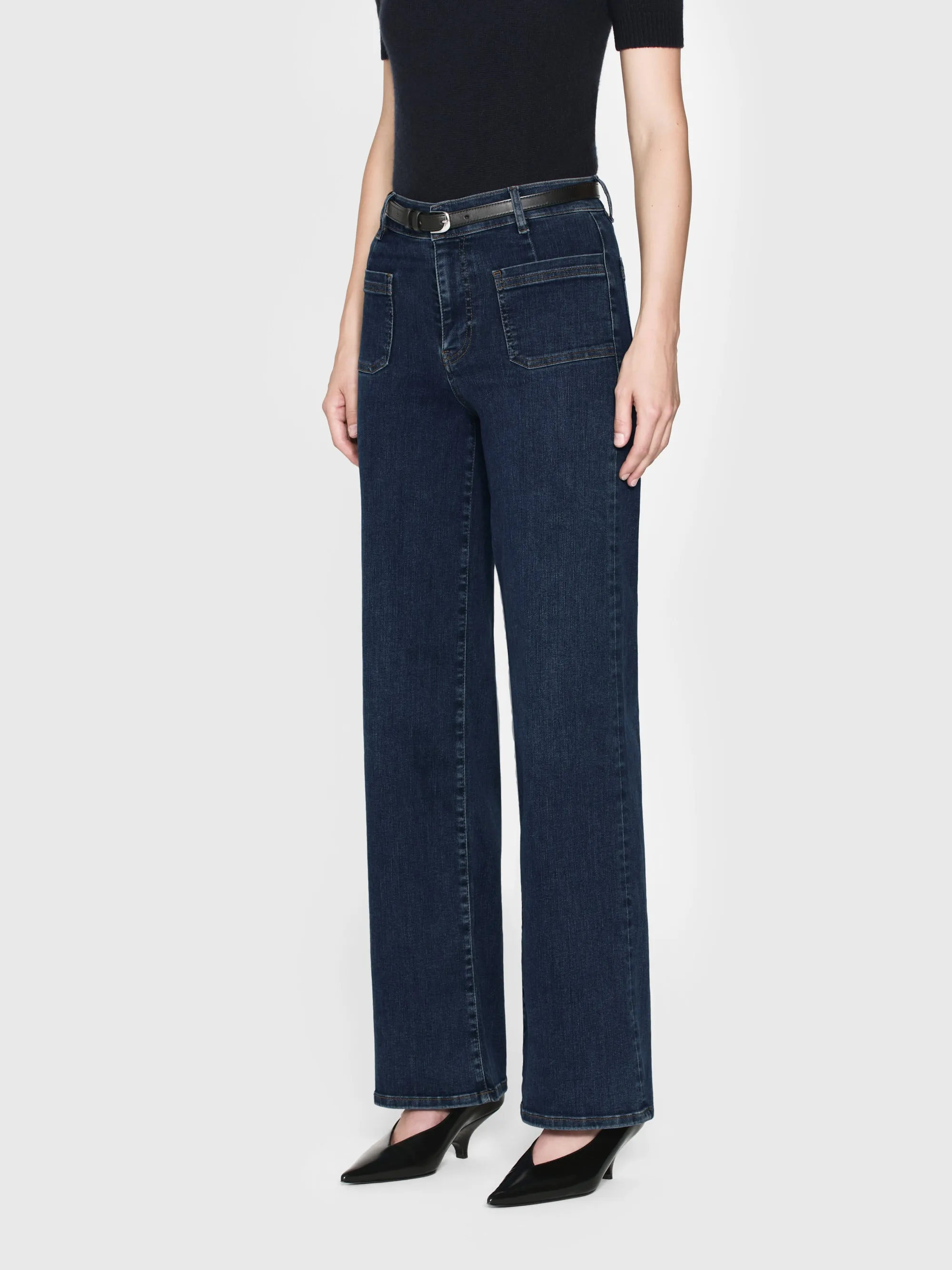 Le Slim Palazzo Bardot Pocket -- Cursive