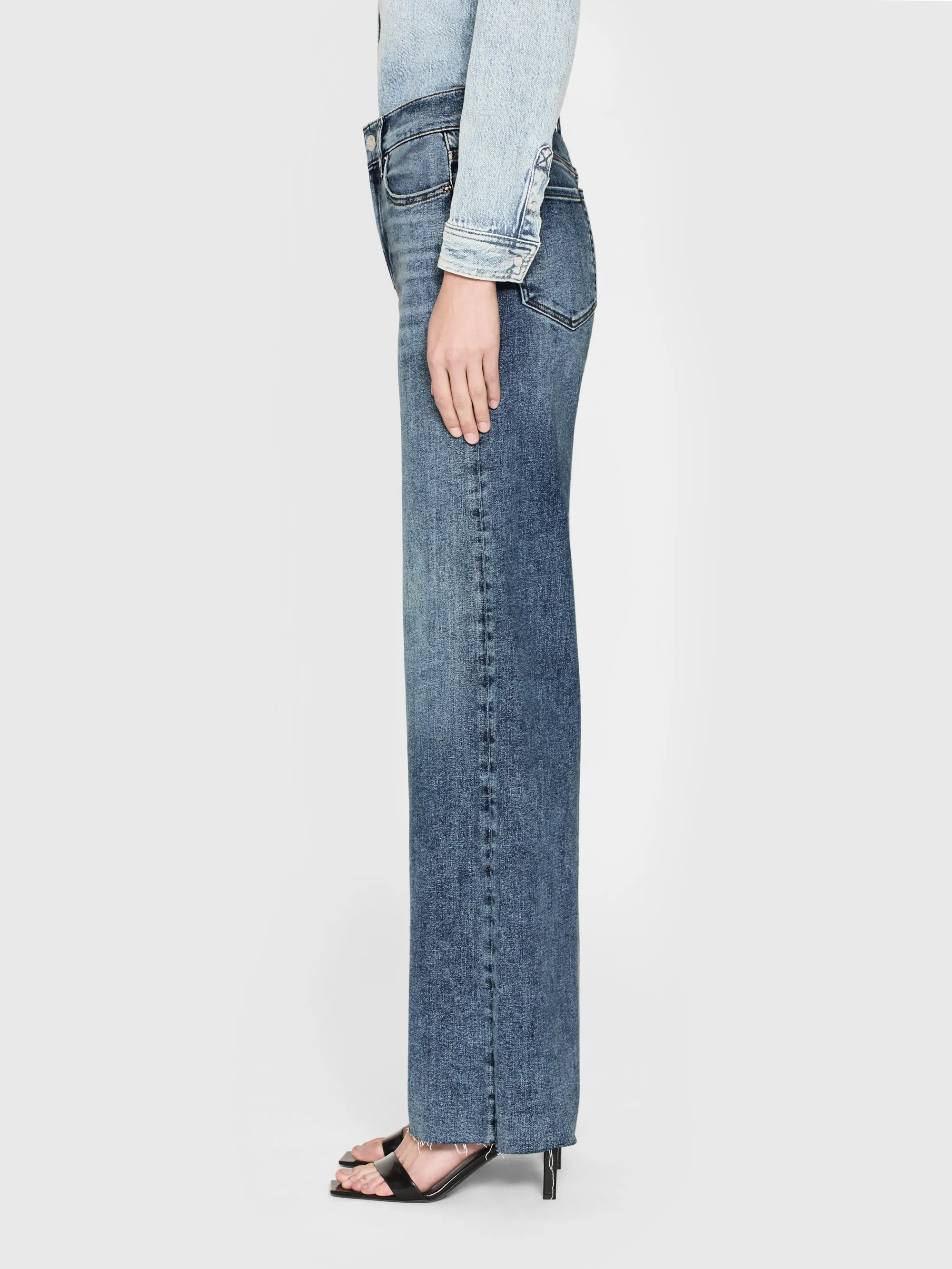 Le Slim Palazzo Raw Hem -- Rowley Raw After