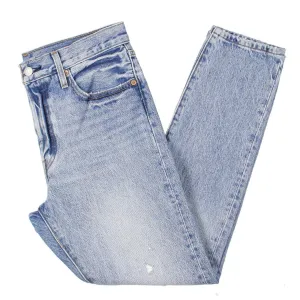 Levi's Womens 501 Destructed Button Fly Skinny Jeans