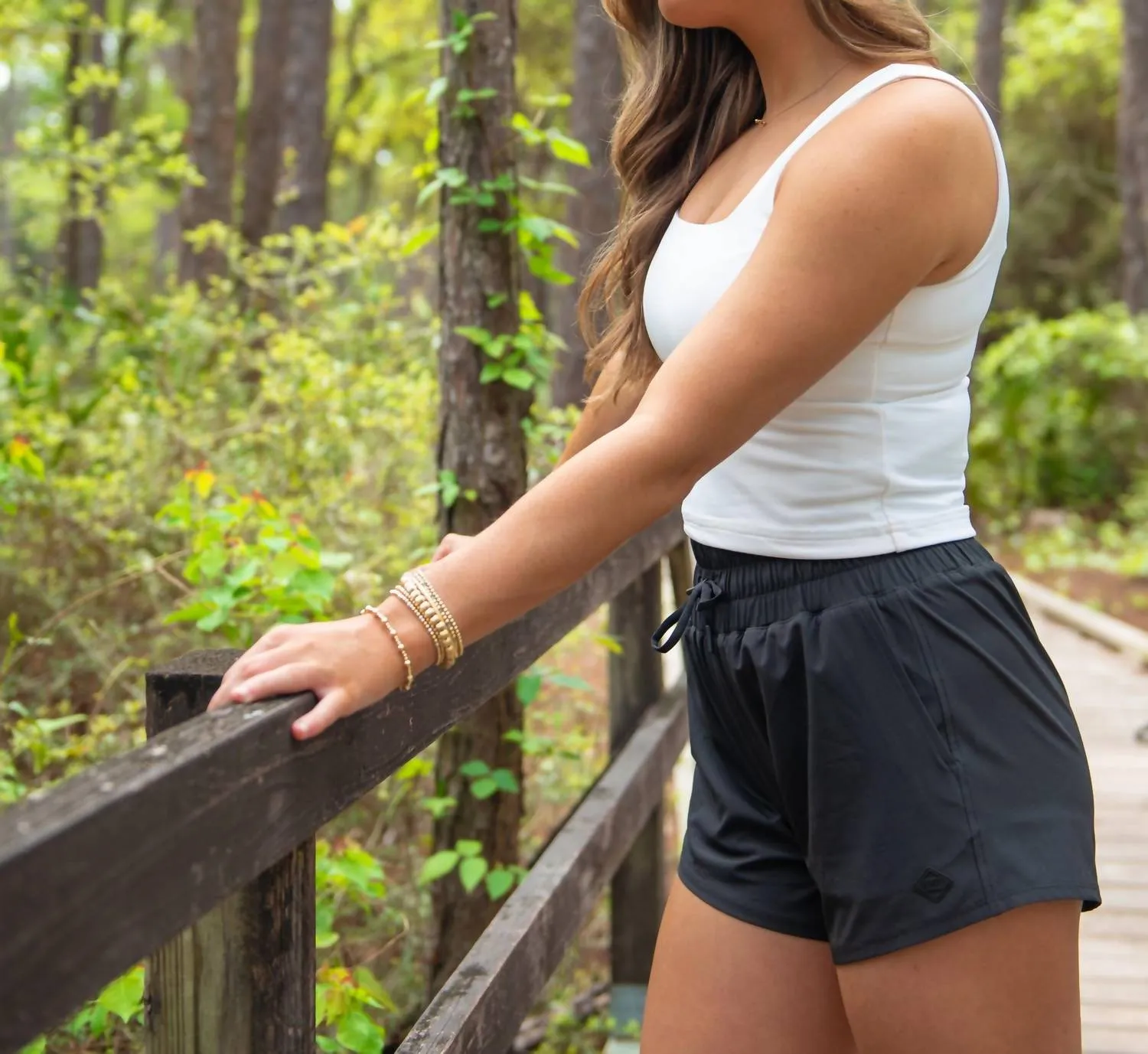 Lined Hybrid Shorts In Deep Space Black