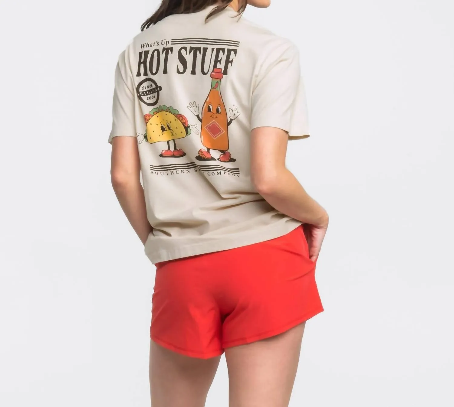 Lined Hybrid Shorts In Rio Red