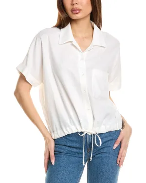 LNA Alpine Linen-Blend Button-Up Shirt