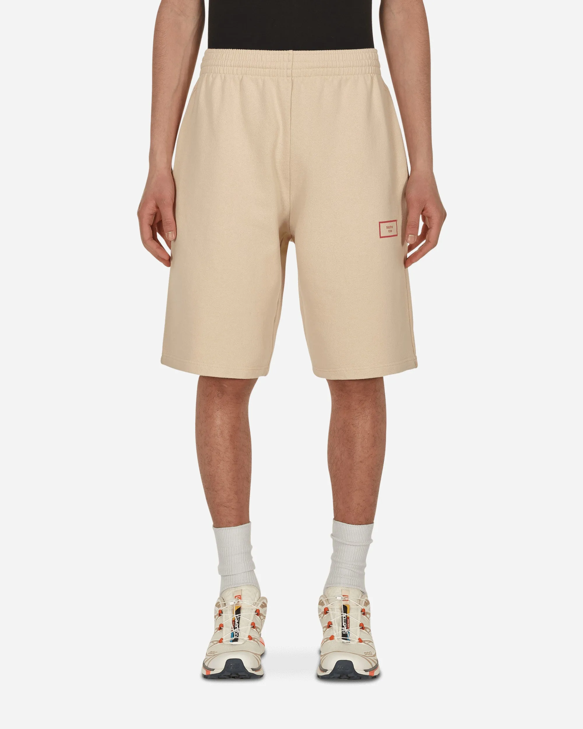 Logo Wide Leg Shorts Beige