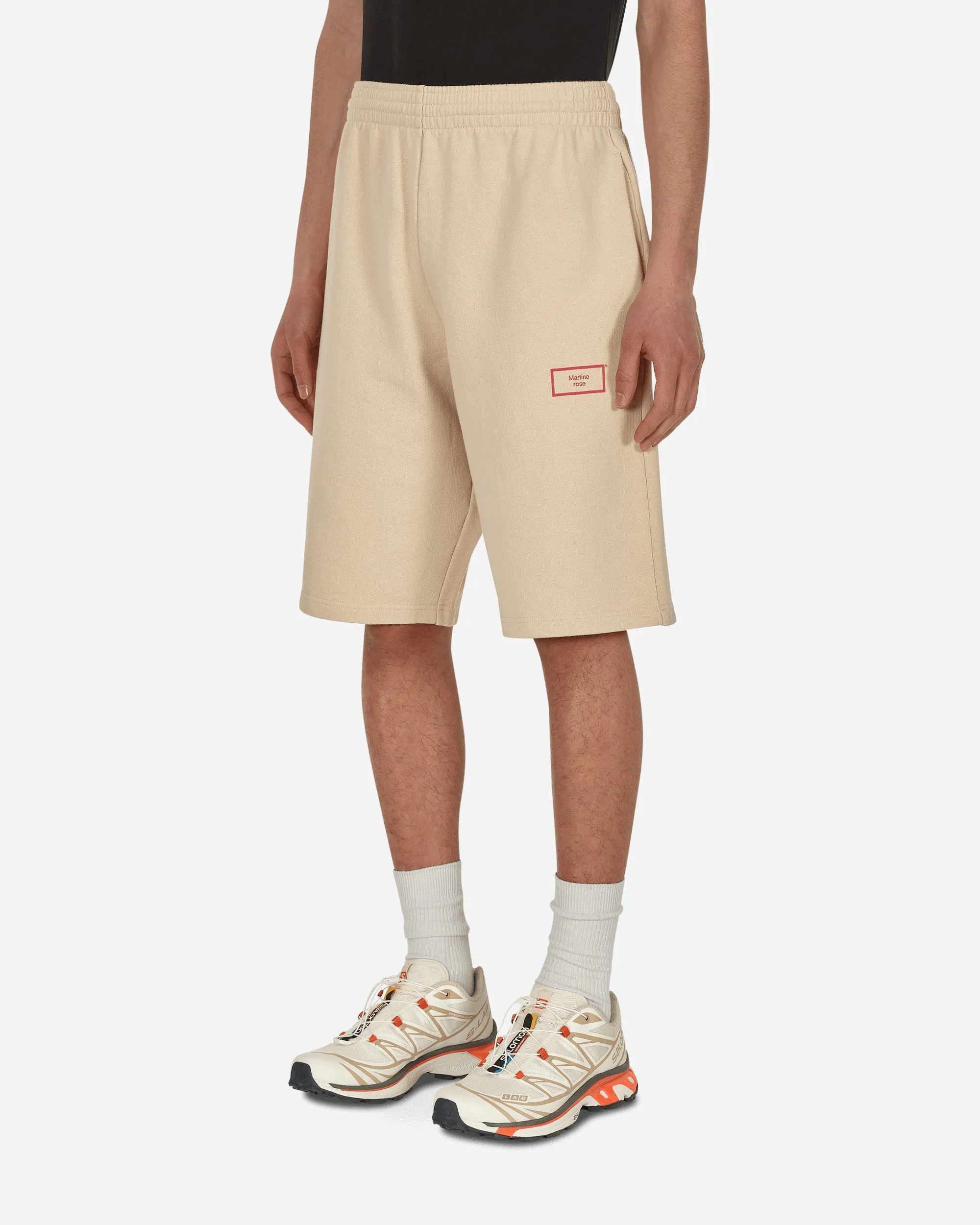 Logo Wide Leg Shorts Beige