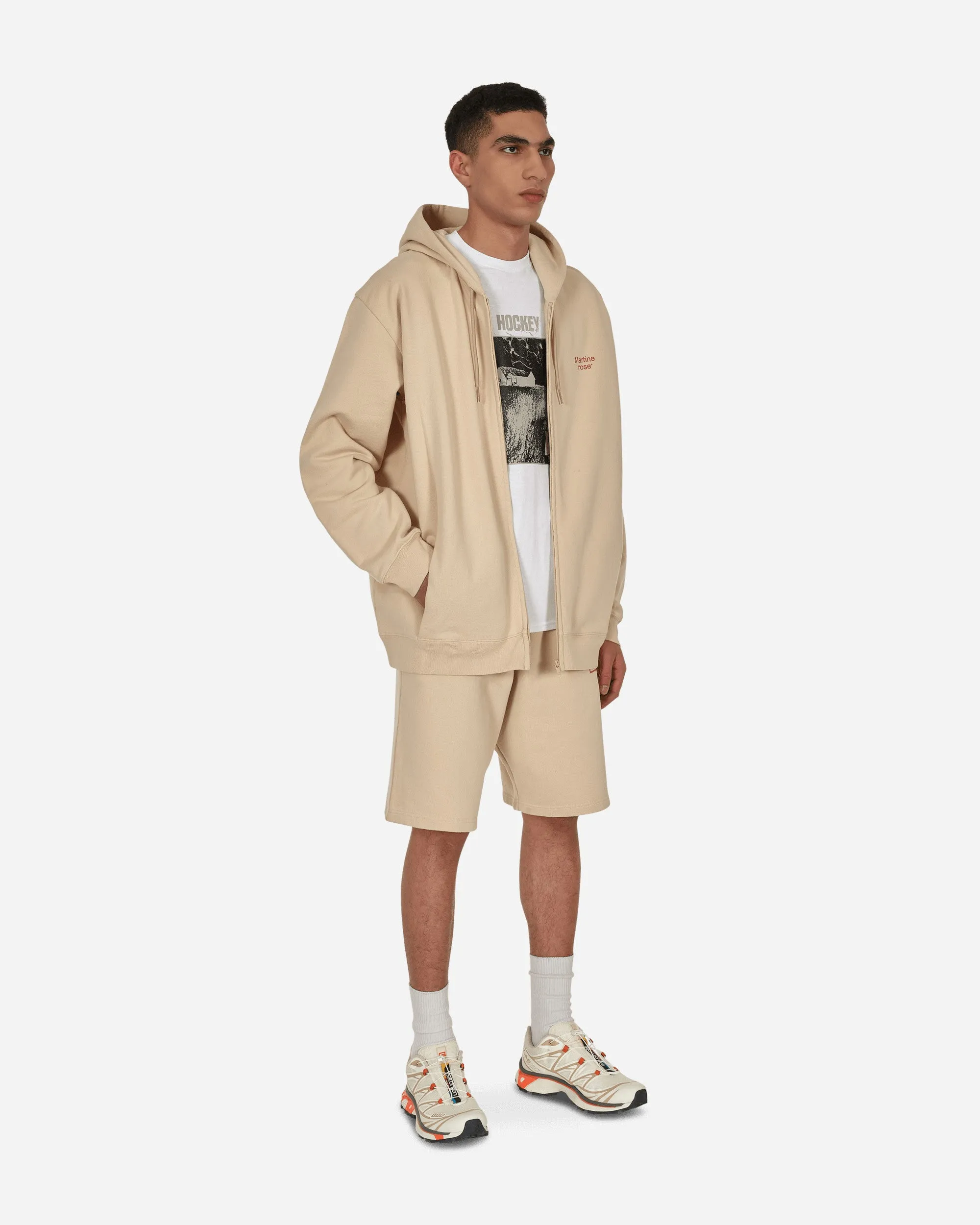 Logo Wide Leg Shorts Beige