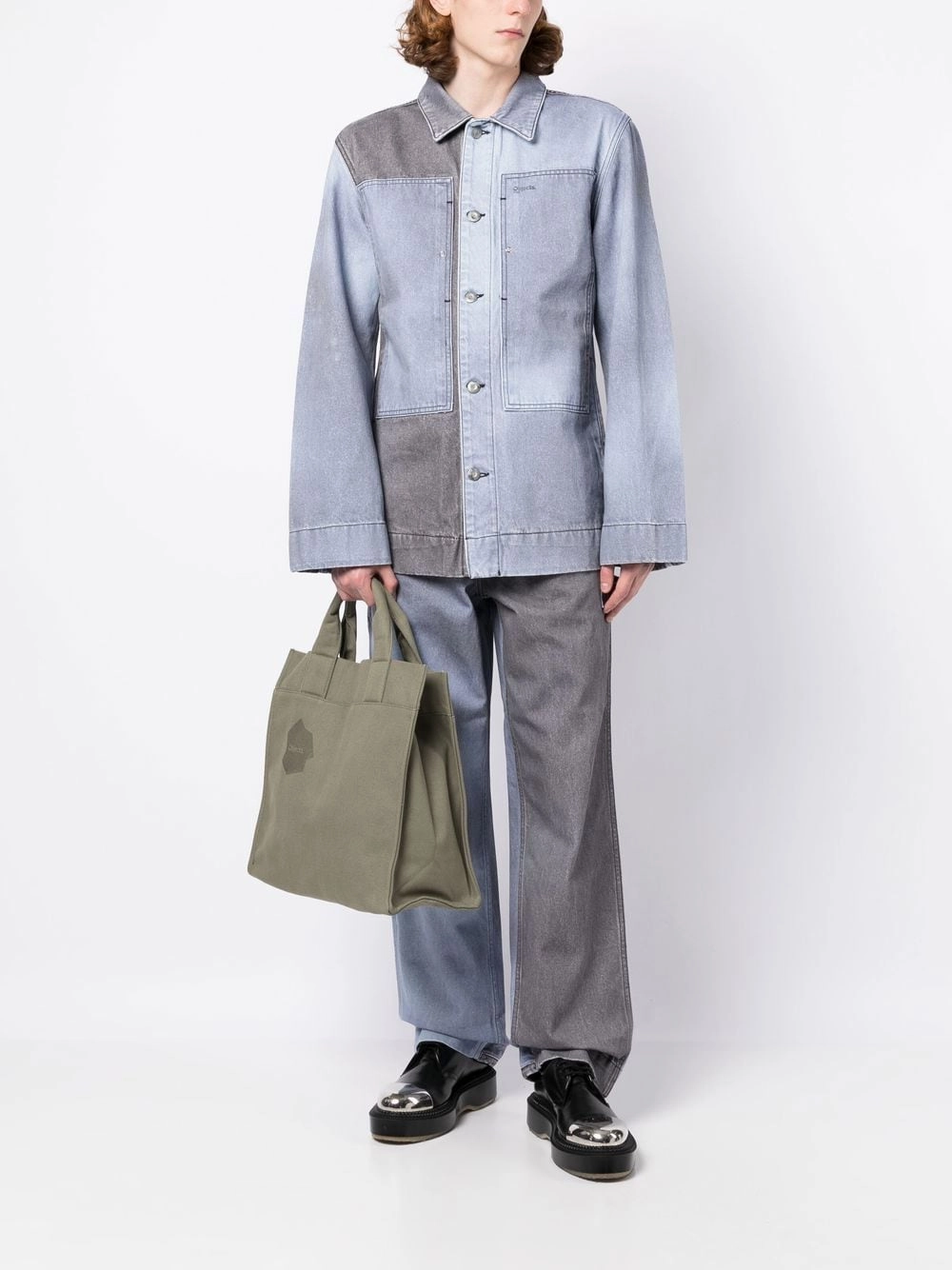 Logo-Print Canvas Tote Bag