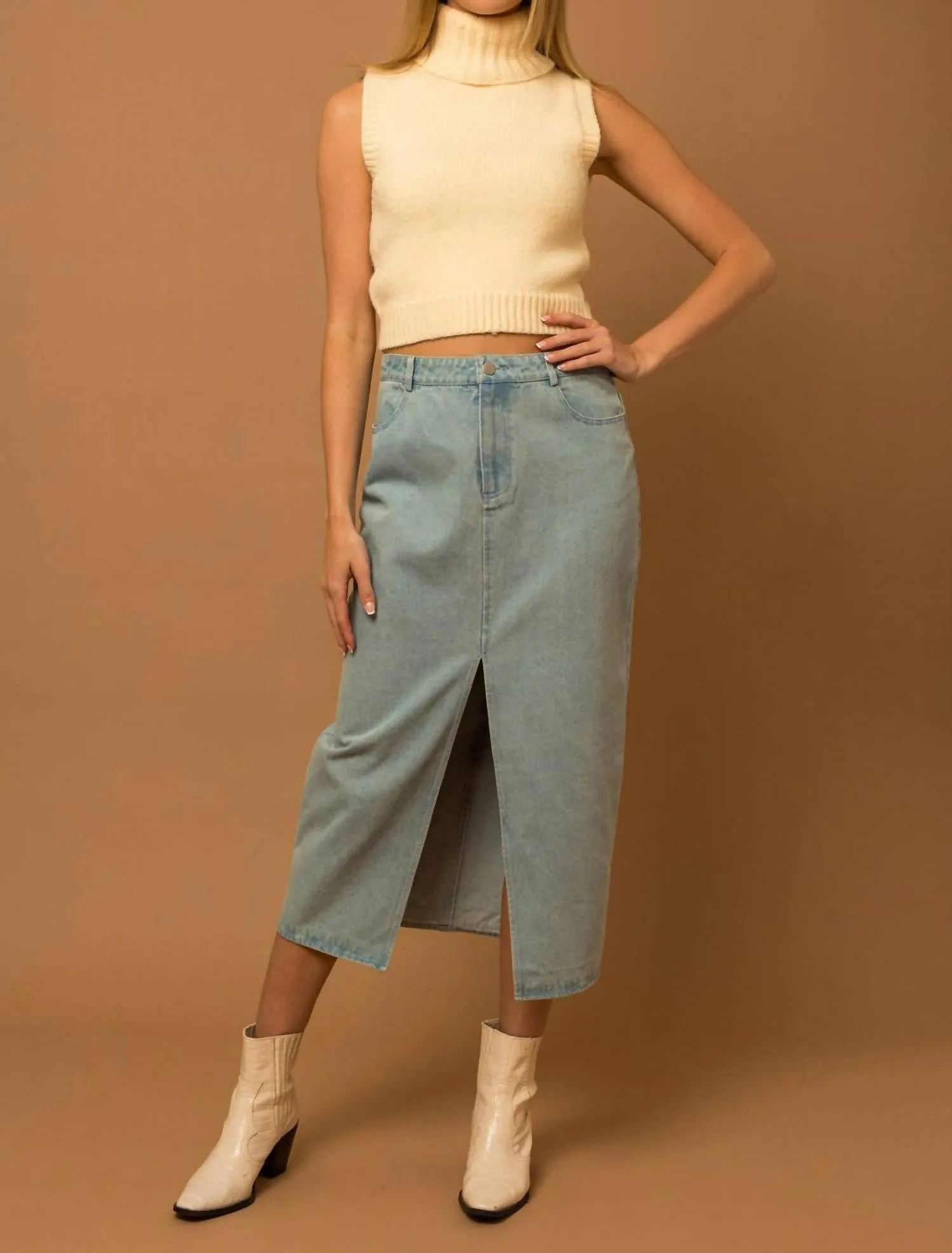 Lola Skirt In Denim