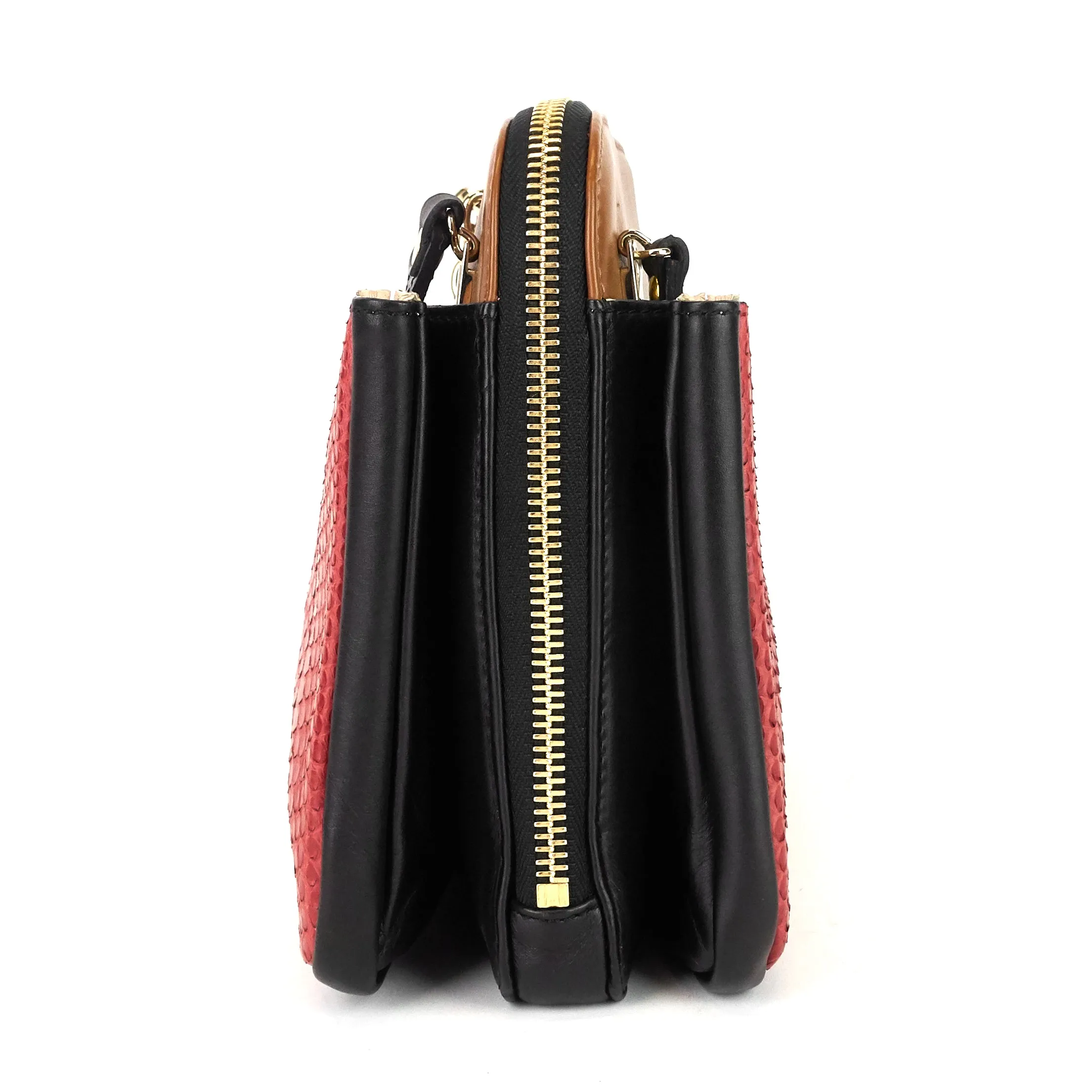Lucy Python and Calfskin Leather Bag Bags_Chloé
