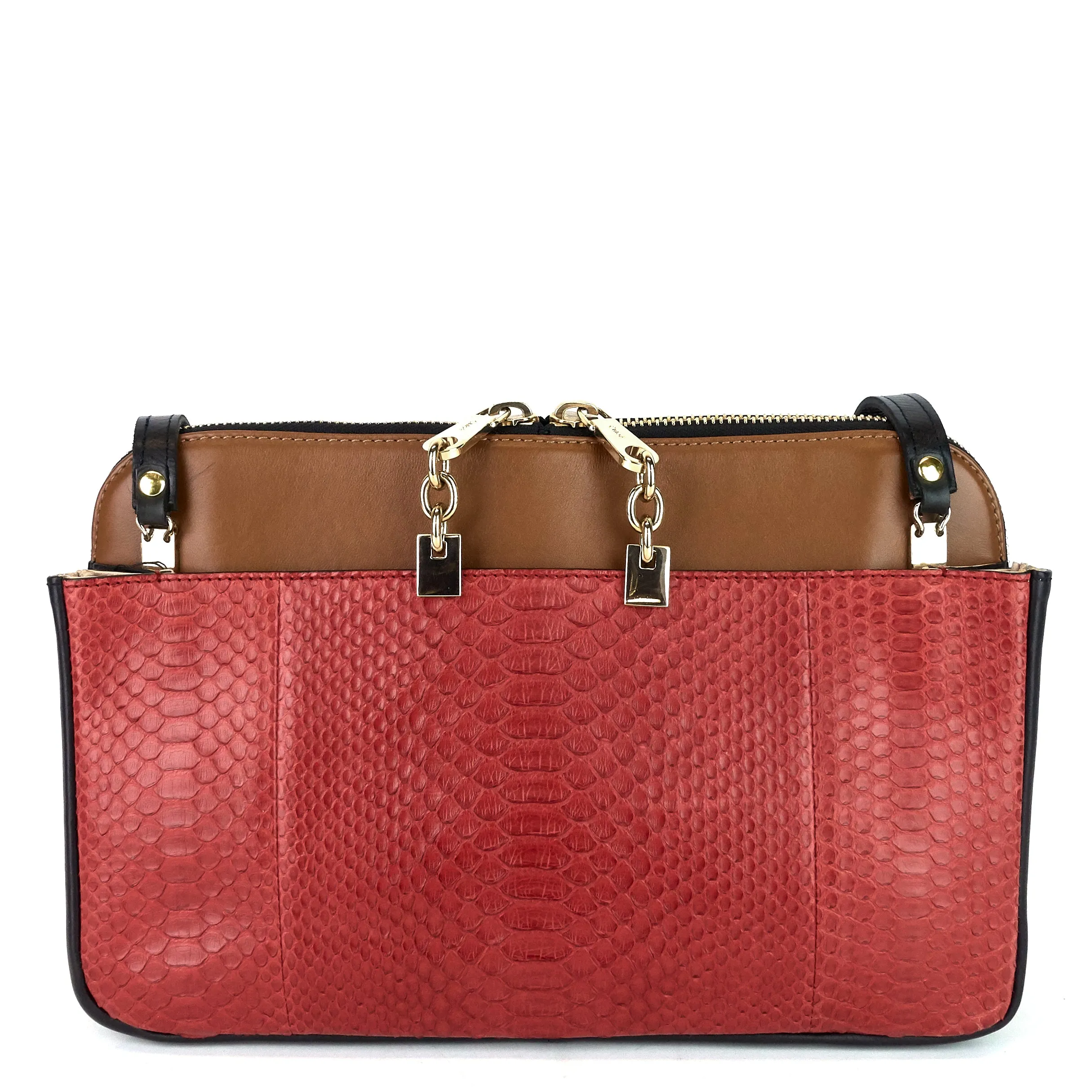 Lucy Python and Calfskin Leather Bag Bags_Chloé
