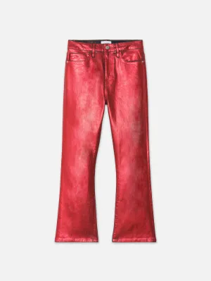Lunar New Year Crop Mini Boot -- Red Chrome
