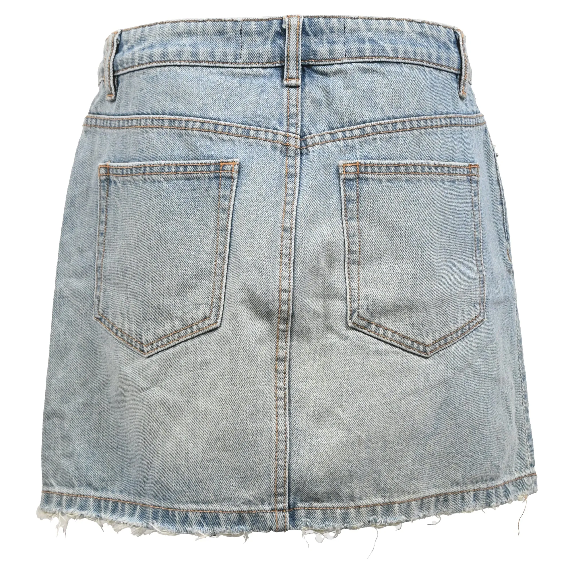 Marc by Marc Jacobs Mini A-Line Skirt in Blue Cotton Denim