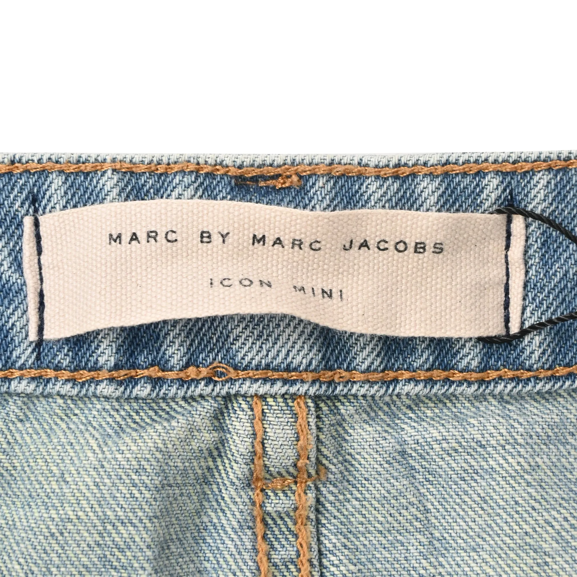 Marc by Marc Jacobs Mini A-Line Skirt in Blue Cotton Denim