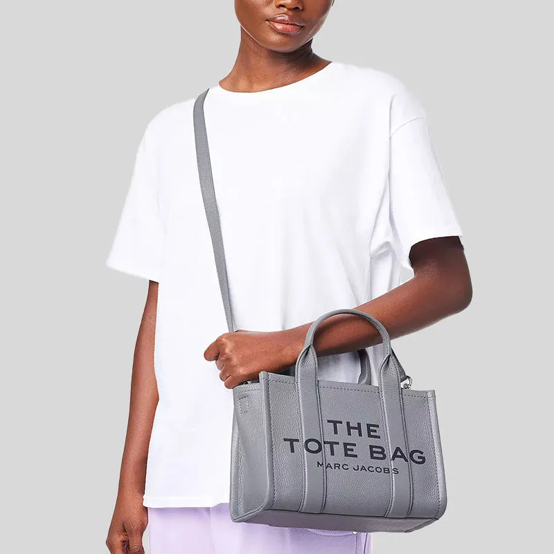 Marc Jacobs Bags MARC JACOBS The Leather Small Tote Bag Traveler Tote Wolf Grey H009L01SP21