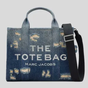 Marc Jacobs Bags MARC JACOBS The Rip And Repair Denim Medium Tote Bag Punk Indigo 2F4HTT002H05
