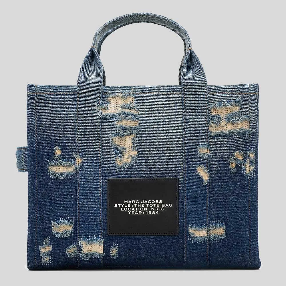 Marc Jacobs Bags MARC JACOBS The Rip And Repair Denim Medium Tote Bag Punk Indigo 2F4HTT002H05