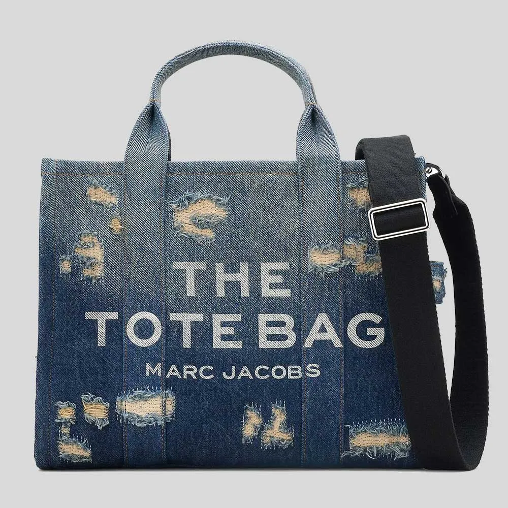 Marc Jacobs Bags MARC JACOBS The Rip And Repair Denim Medium Tote Bag Punk Indigo 2F4HTT002H05