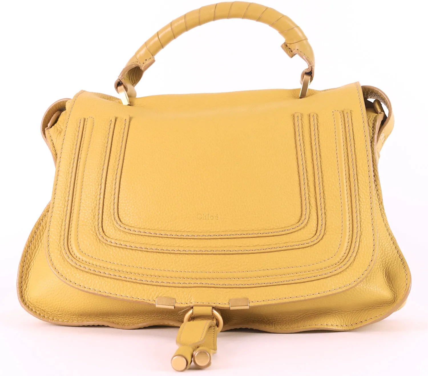 Marcie Top Handle Calfskin Leather Medium Bag Bags_Chloé