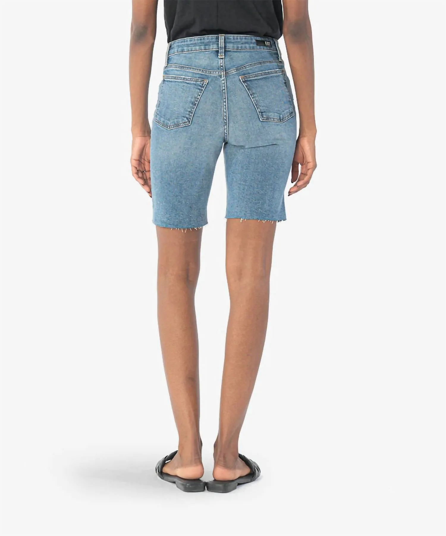 Margot High Rise Long Short In Positive Wash