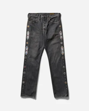 Men's 14oz Denim 5P Monkey Cisco (Studs) Black