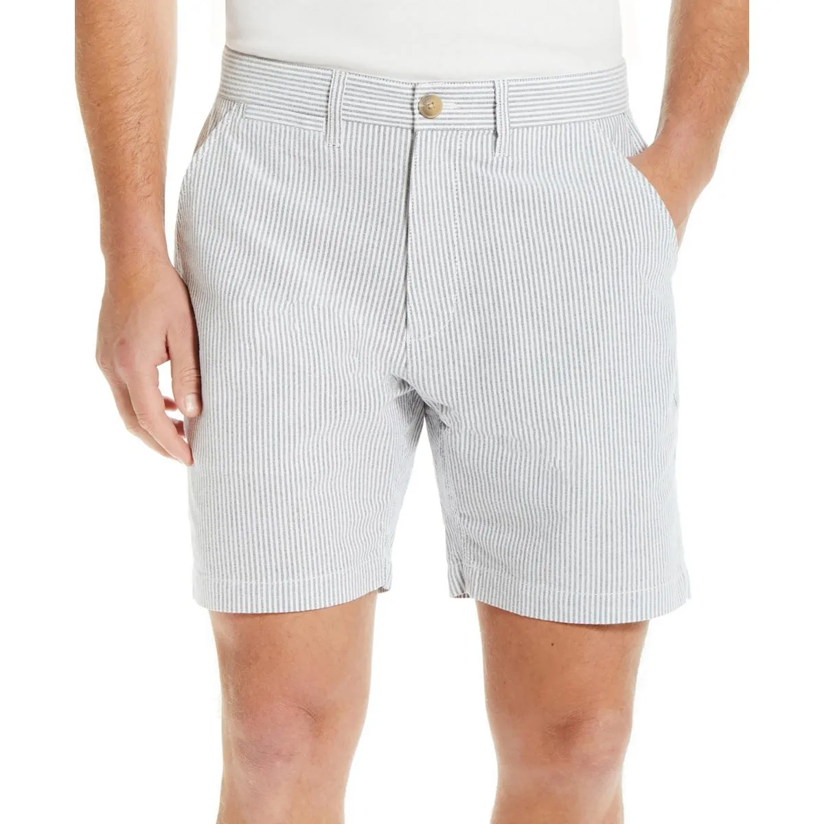 Mens Cotton Striped Casual Shorts