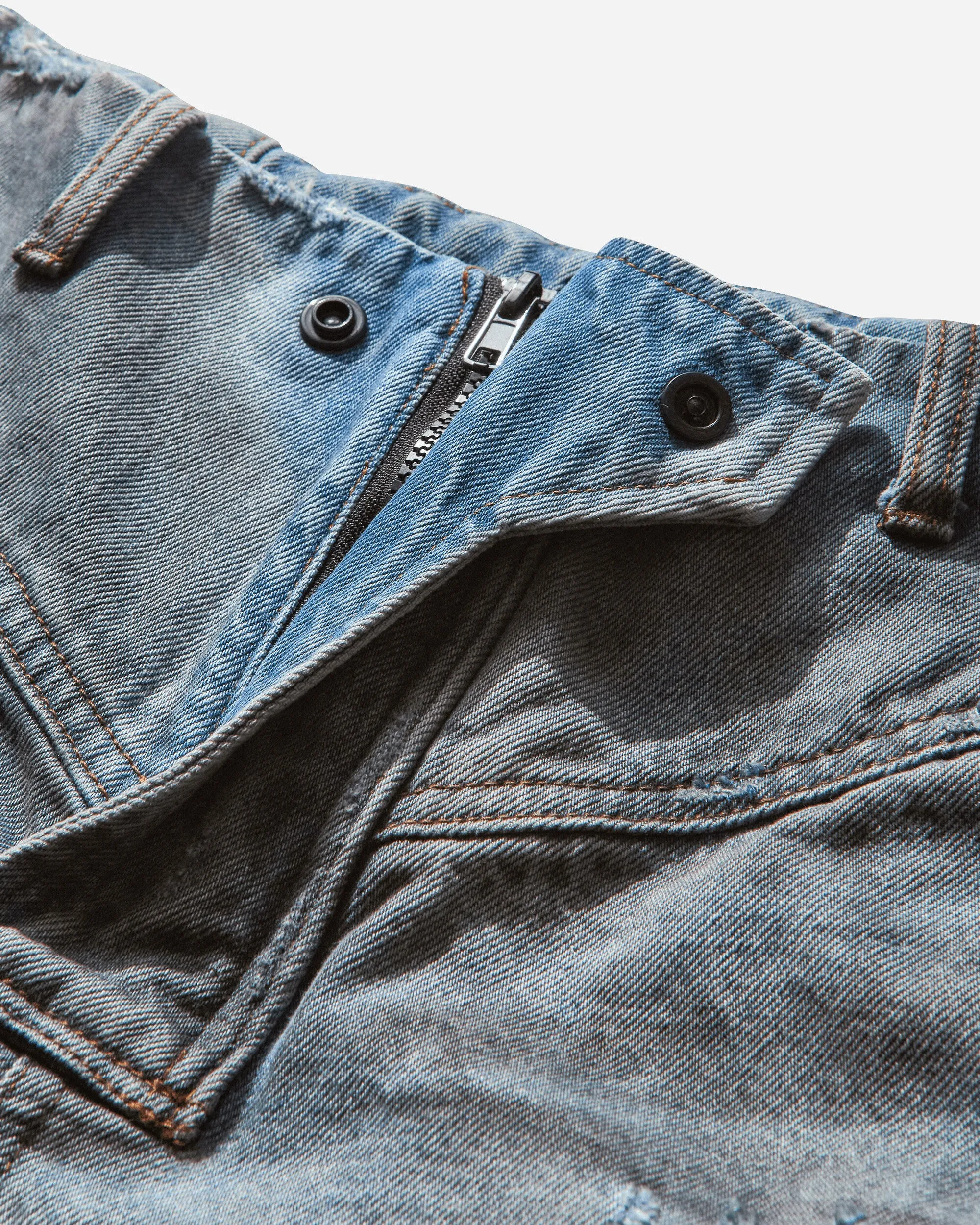 Men's Distressed Denim Shorts Blue