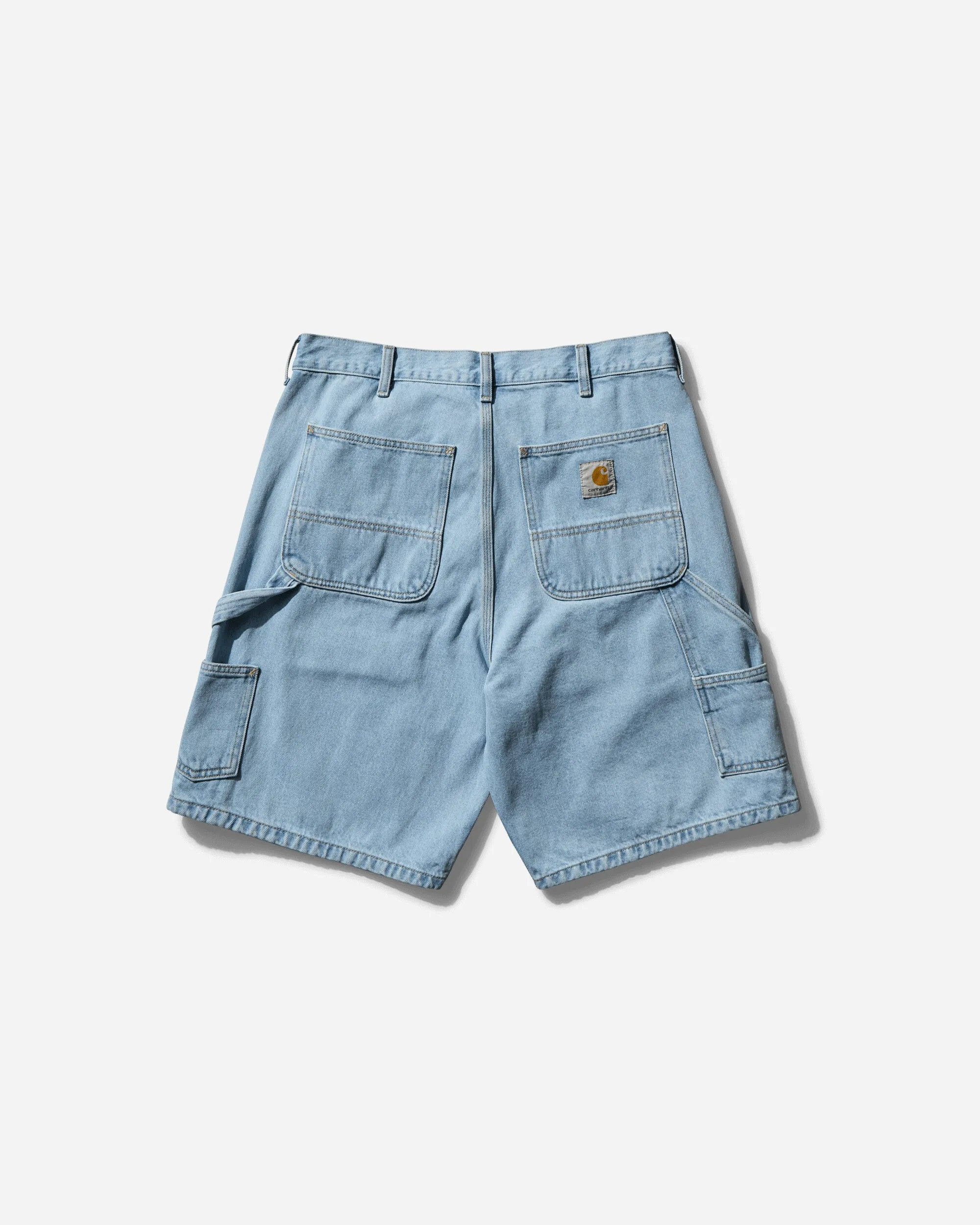 Men's Double Knee Shorts Blue (Heavy Stone Bleached)