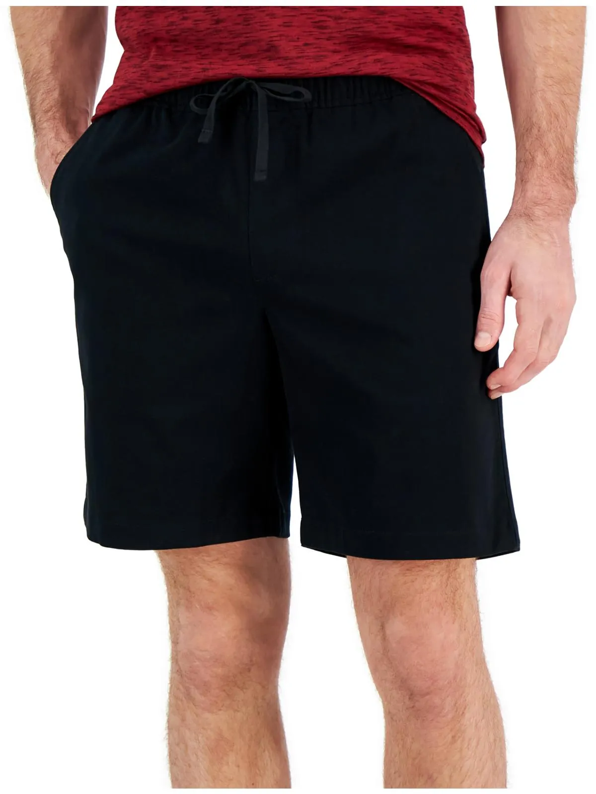 Mens Drawstring Pockets Casual Shorts