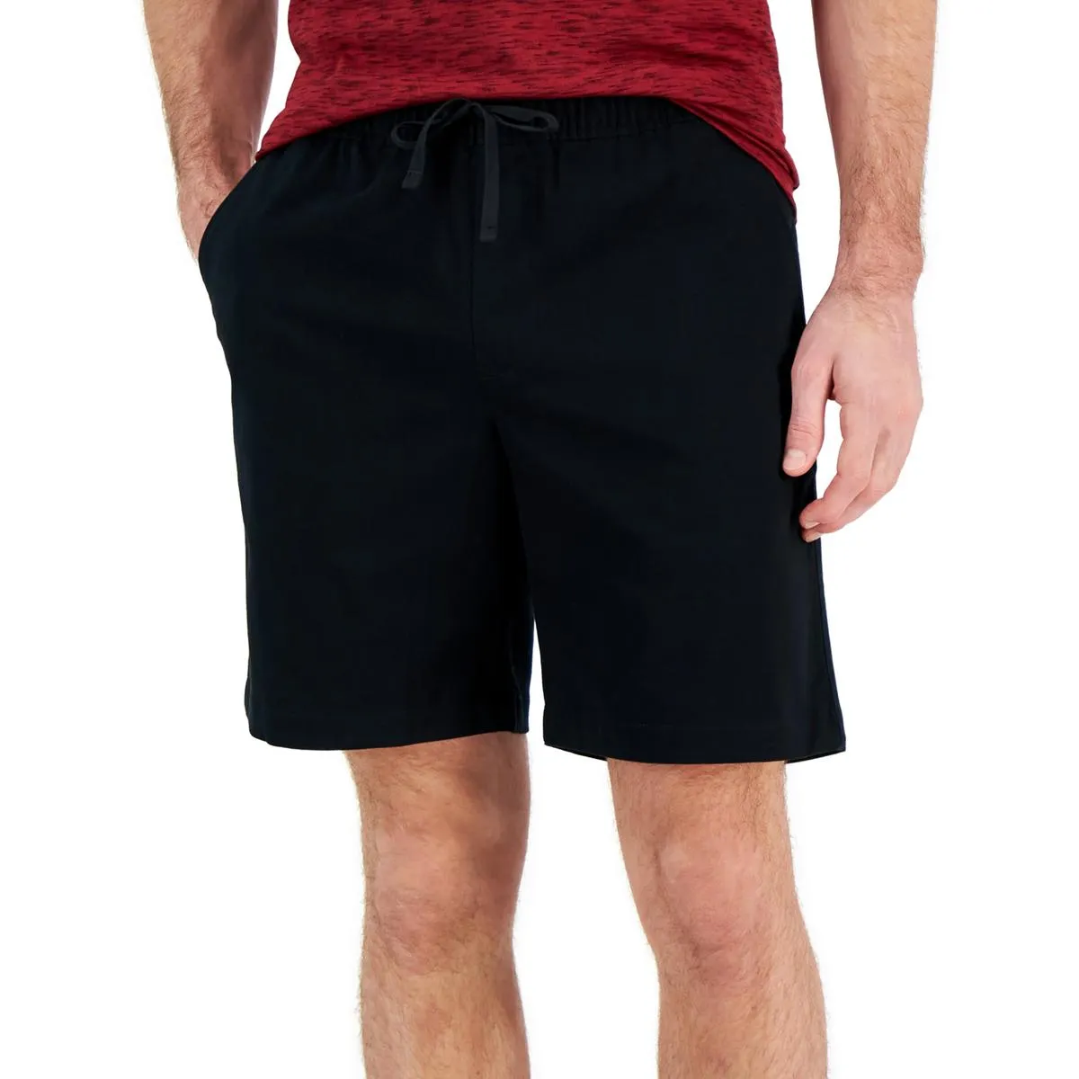 Mens Drawstring Pockets Casual Shorts