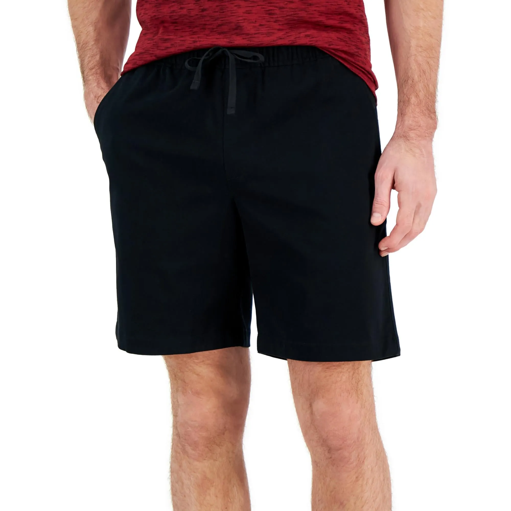 Mens Drawstring Pockets Casual Shorts