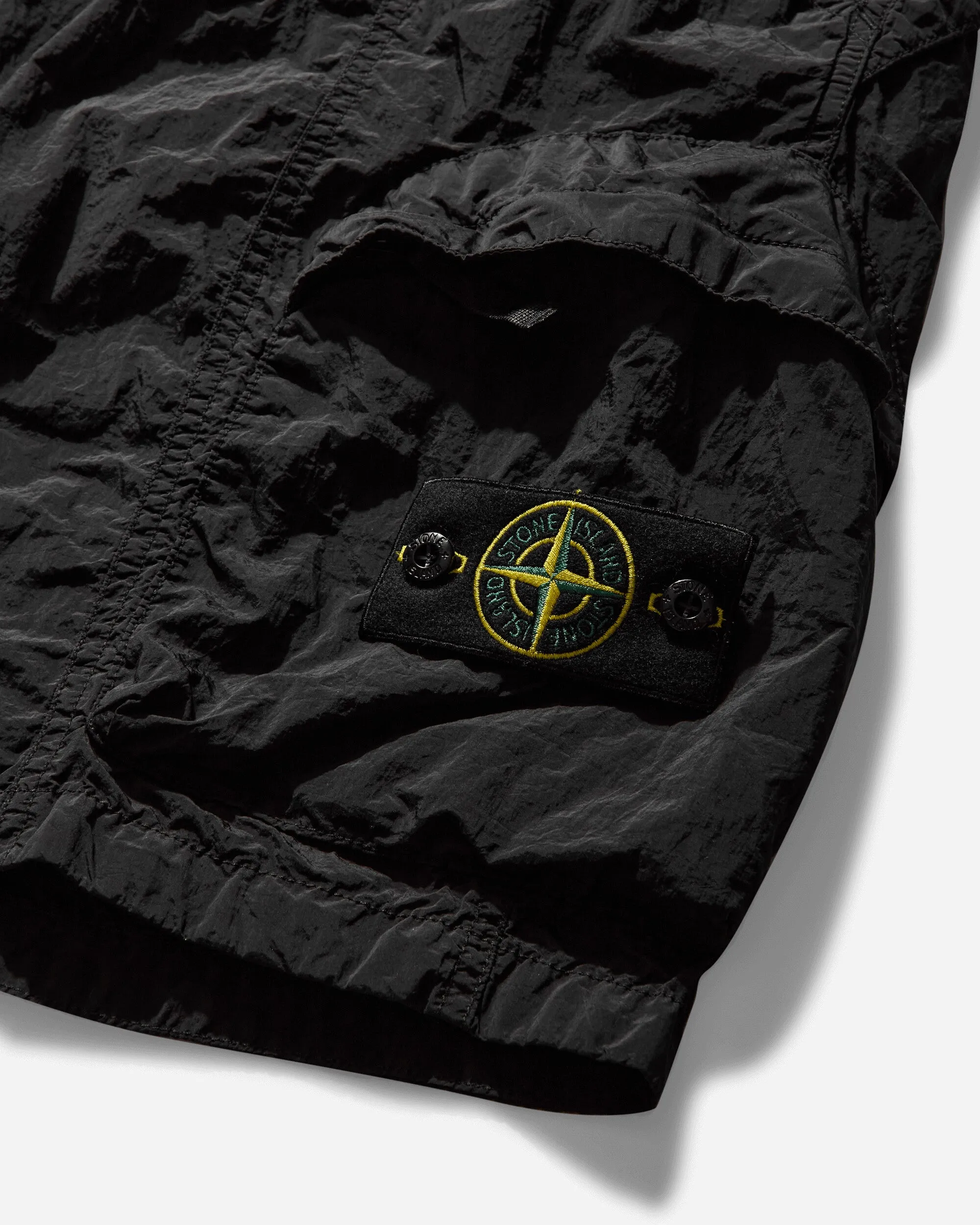 Men's Nylon Metal Cargo Shorts Black