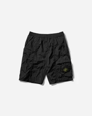 Men's Nylon Metal Cargo Shorts Black