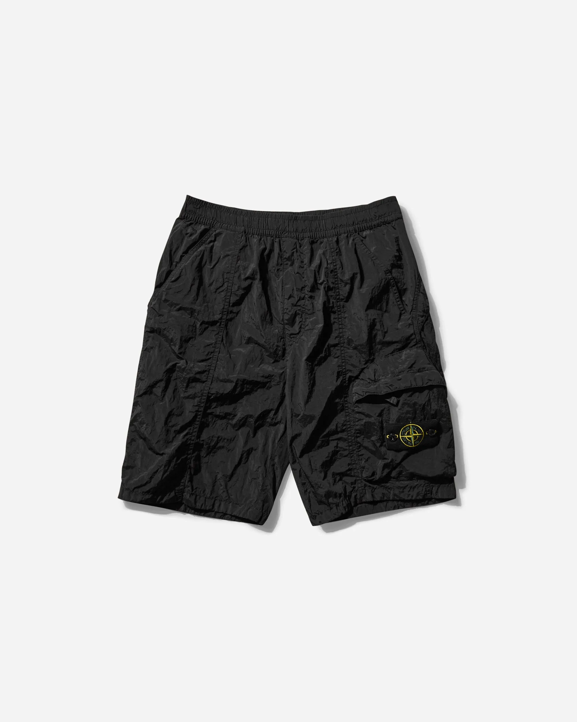 Men's Nylon Metal Cargo Shorts Black