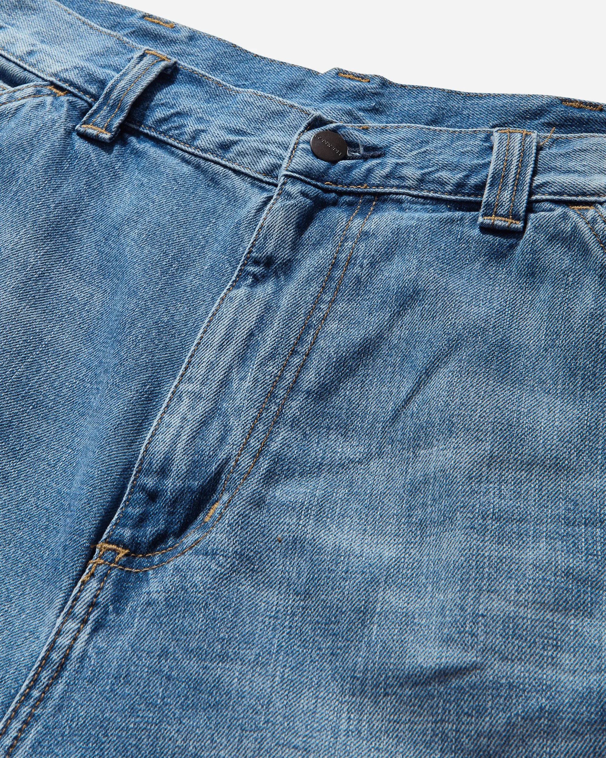 Men's OG Single Knee Shorts Blue (Burst Washed)