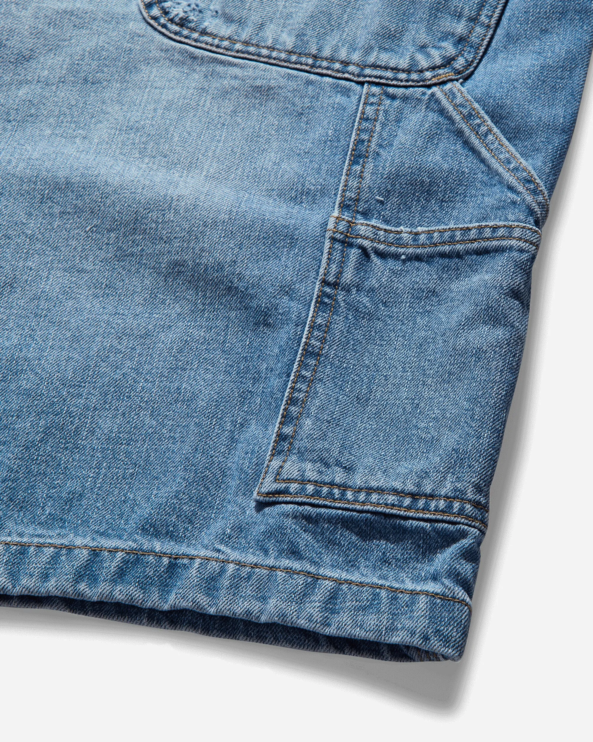 Men's OG Single Knee Shorts Blue (Burst Washed)
