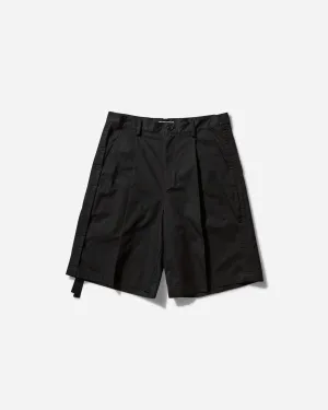 Men's Pleated Shorts Black