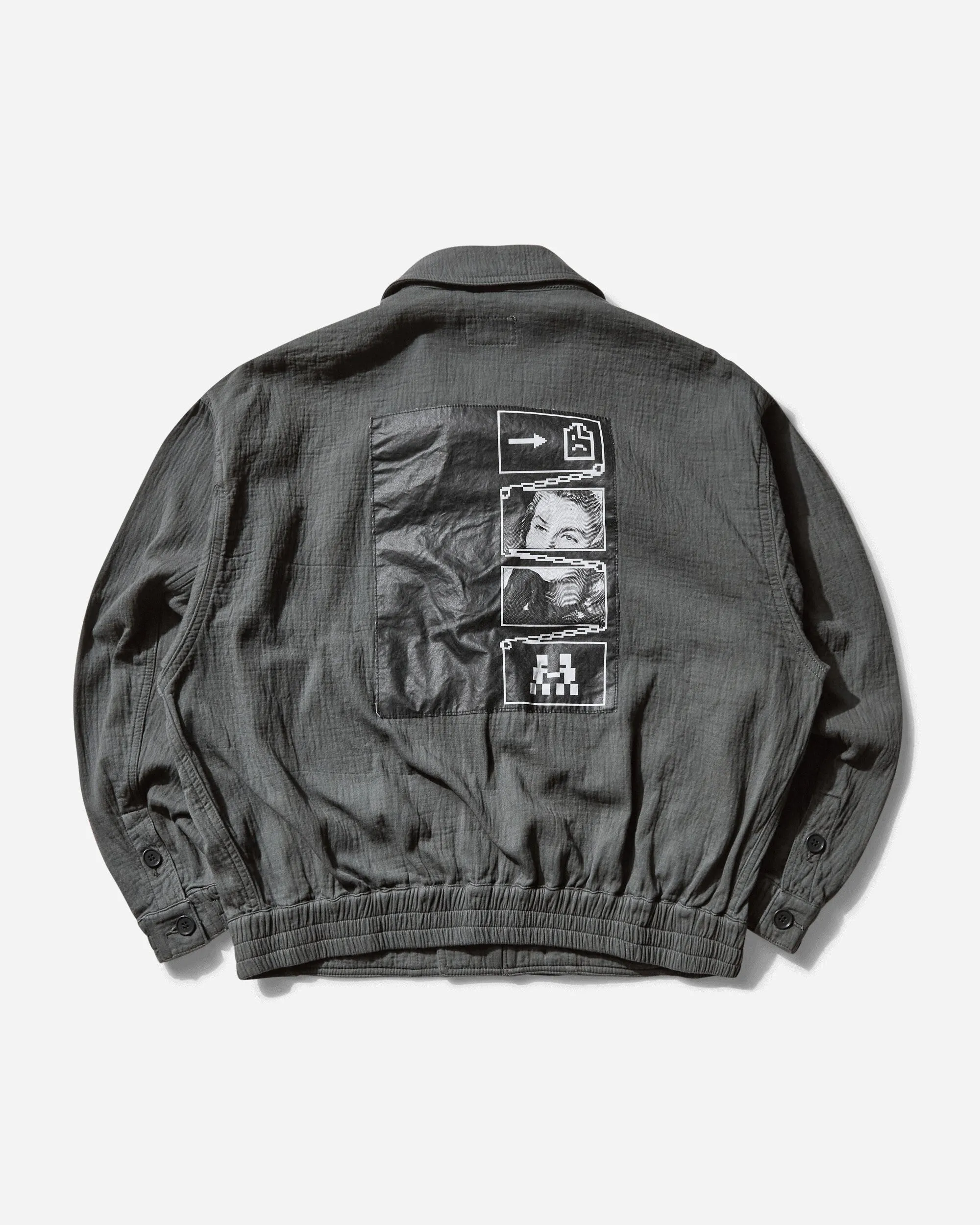 Men's Soft Cotton Zip Jacket Charcoal