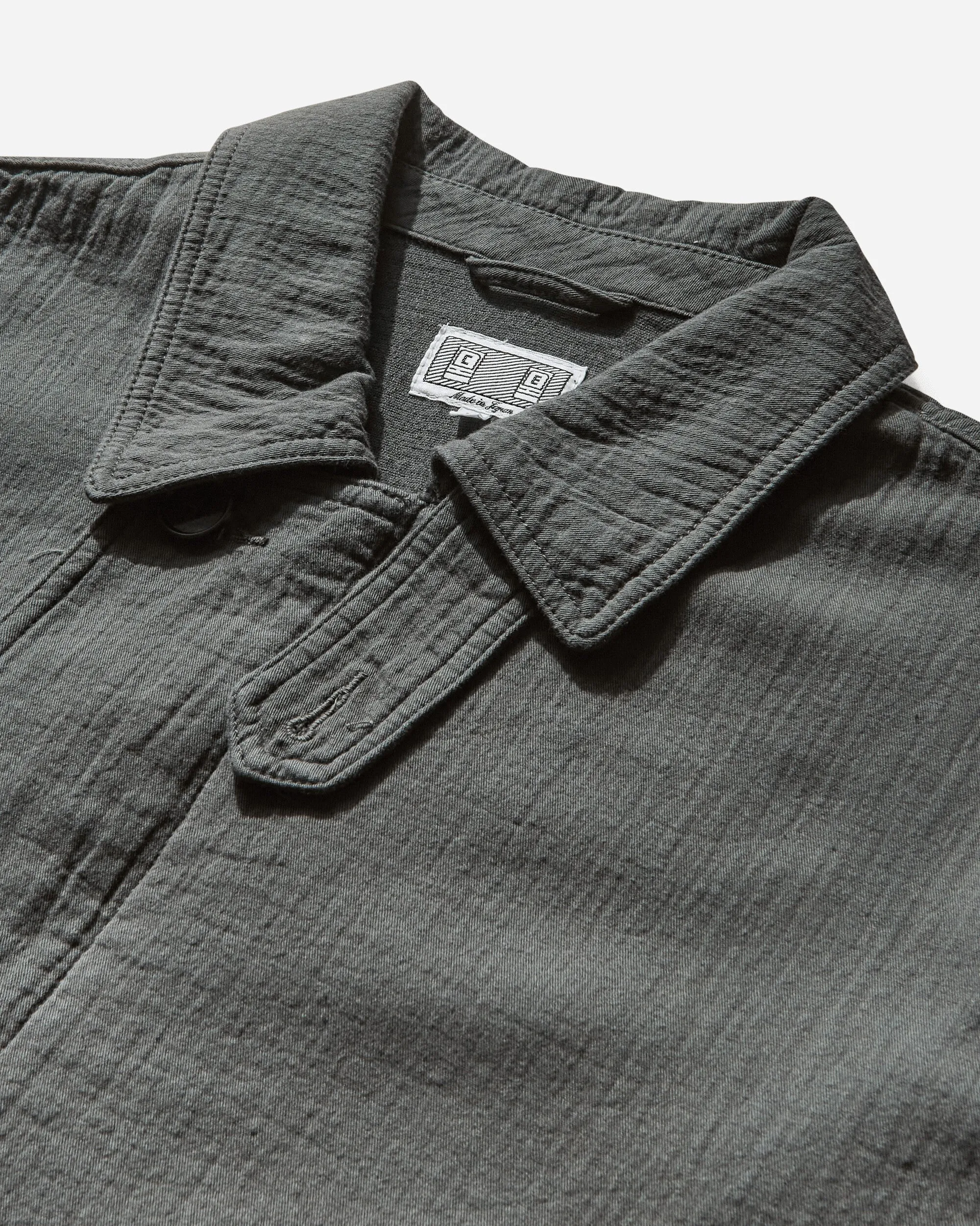 Men's Soft Cotton Zip Jacket Charcoal
