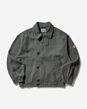 Men's Soft Cotton Zip Jacket Charcoal