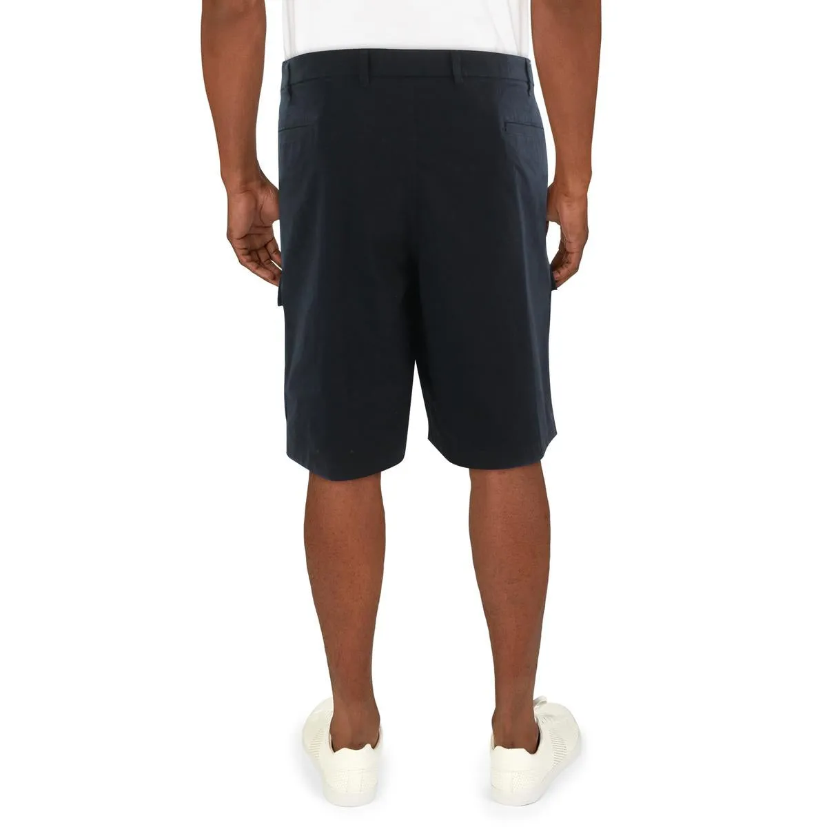 Mens Solid Cotton Cargo Shorts