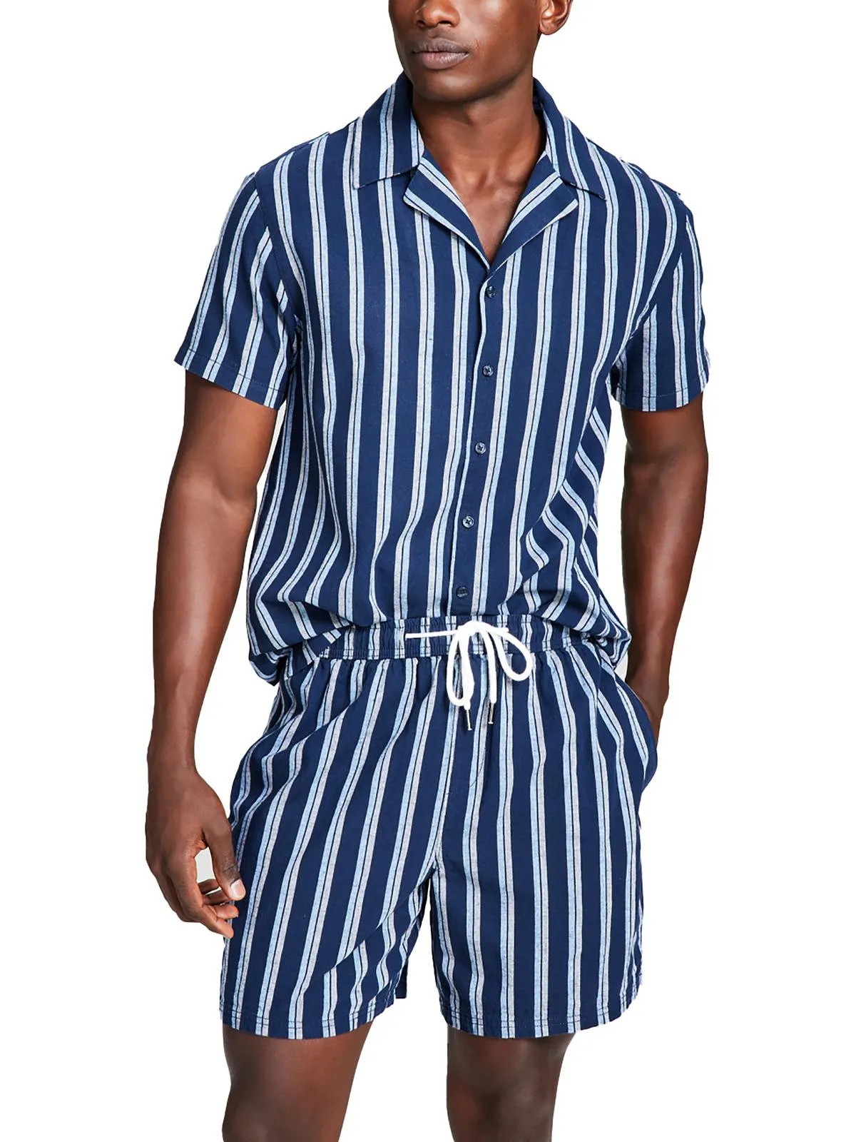 Mens Solid Cotton Casual Shorts