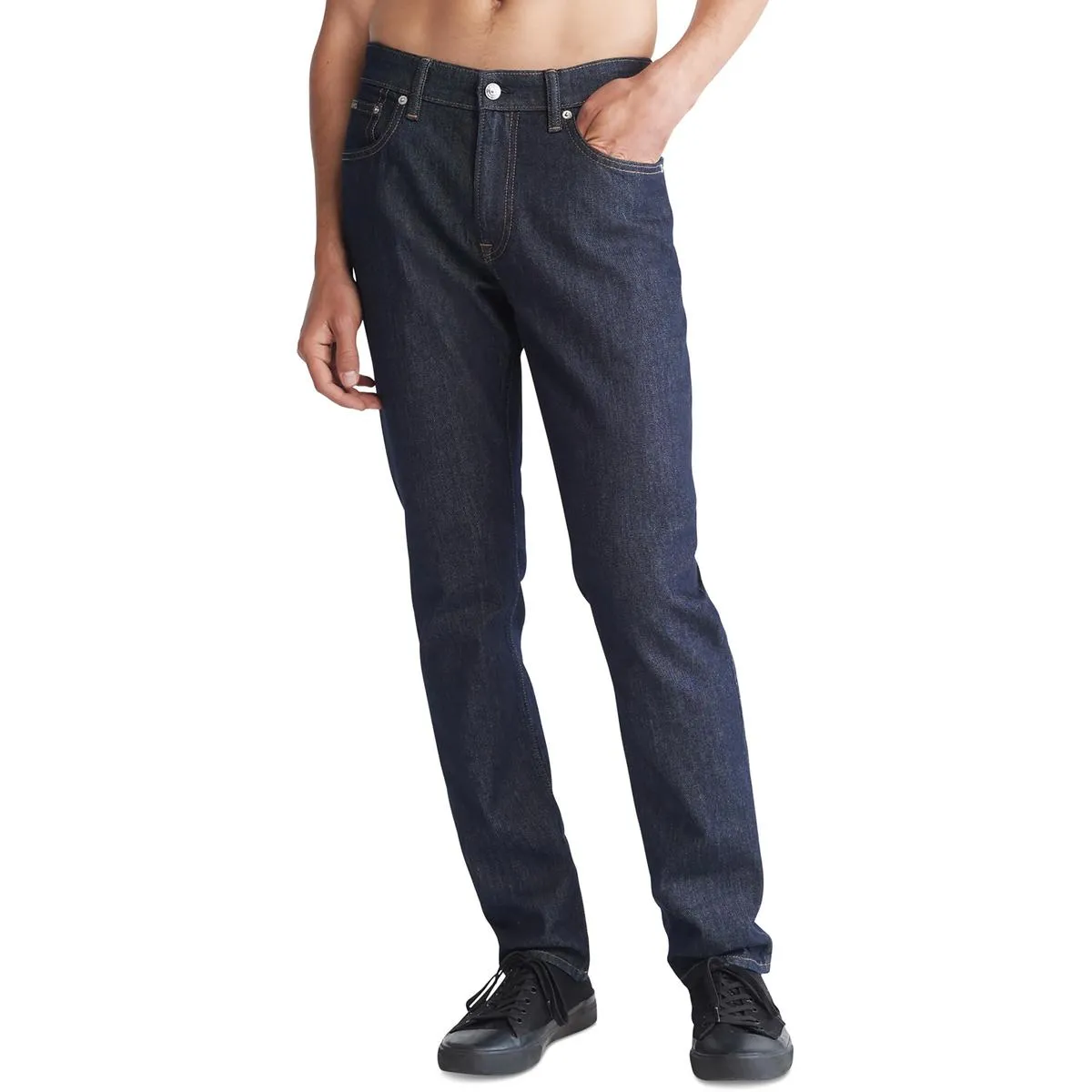 Mens Stretch Straight Slim Jeans