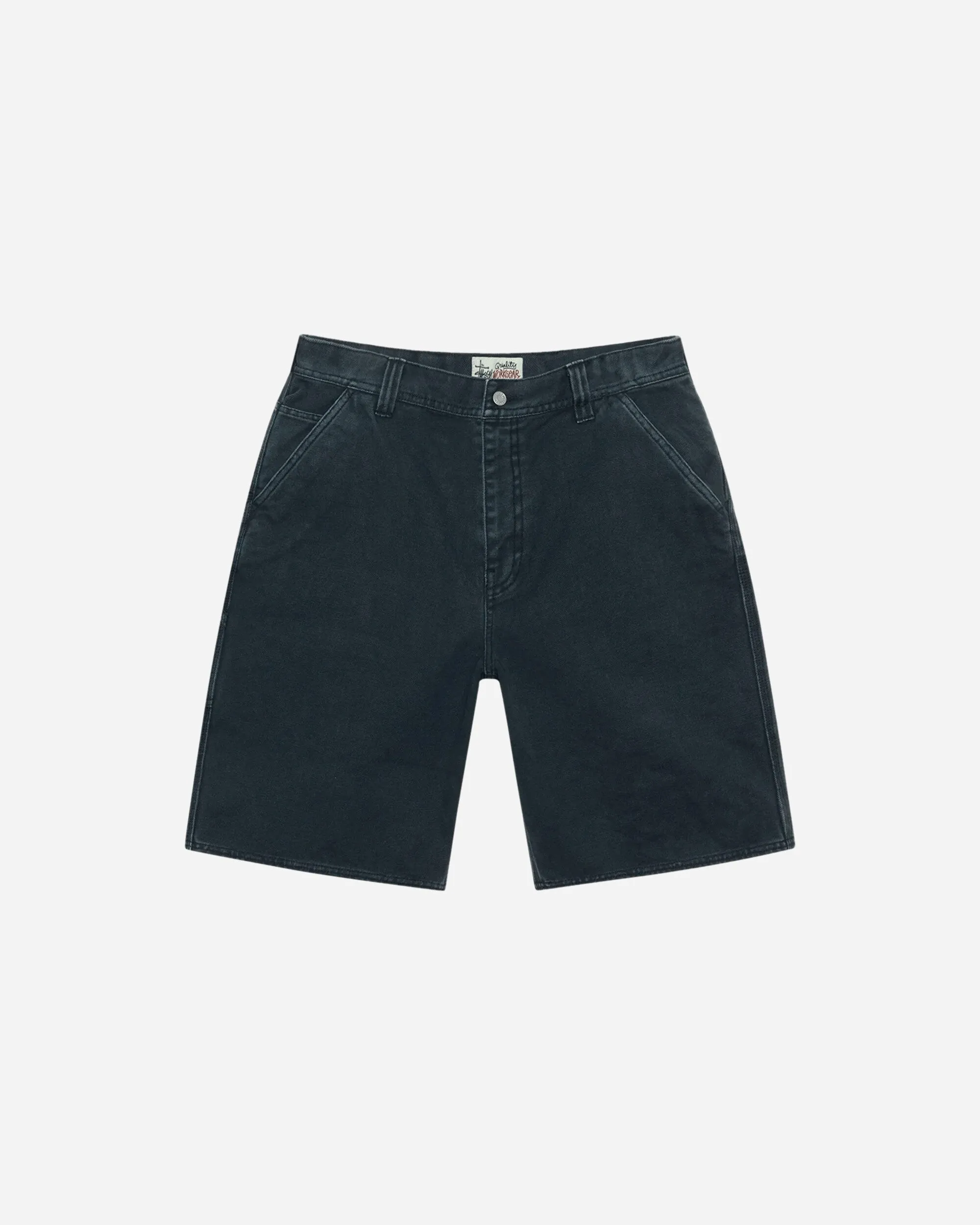 Men's Washed Canvas Work Short Black