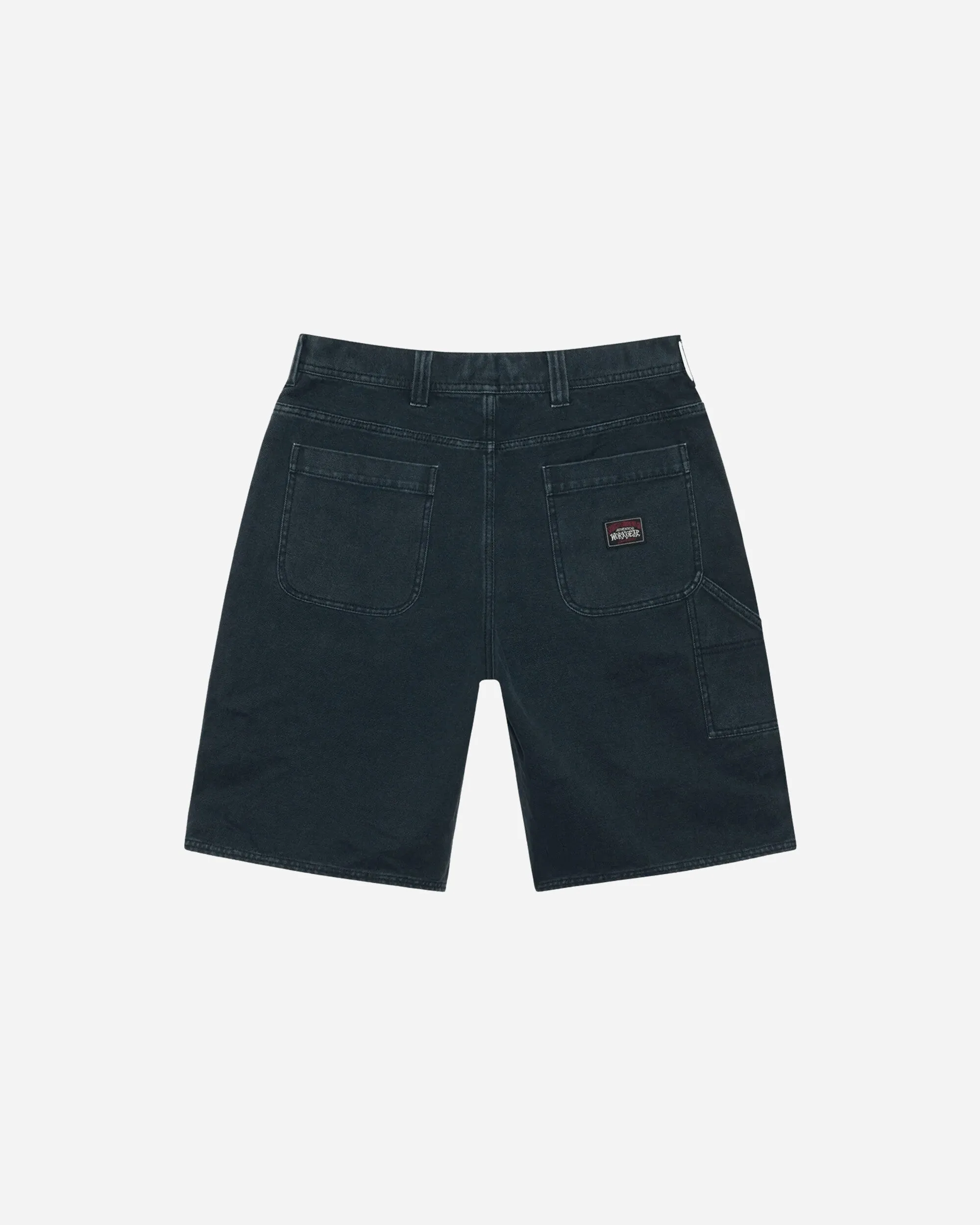 Men's Washed Canvas Work Short Black