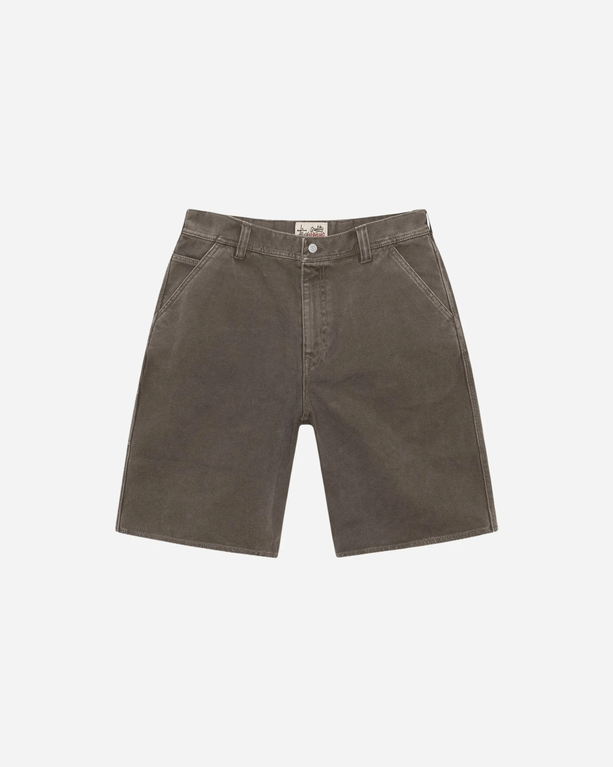 Men's Washed Canvas Work Short Brown