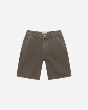 Men's Washed Canvas Work Short Brown